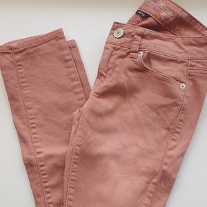 American Eagle Stretch Skinny Jeans Pink Denim